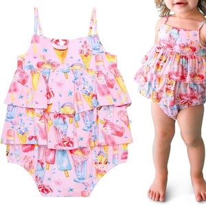 POSH PEANUT PRISCILLA TIERED ROMPER 3-6 Months